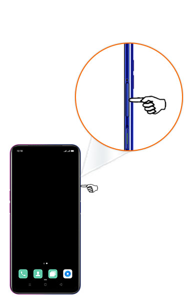Step 1: Insert the ejection pin into the hole on the SIM card tray to loosen the tray.