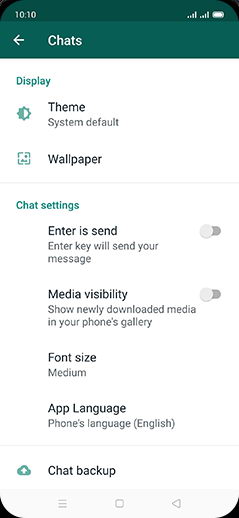 Step 6: Tap on Media visibility to turn ON.