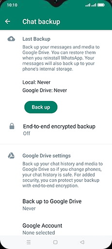 Step 7: Tap on Back up.