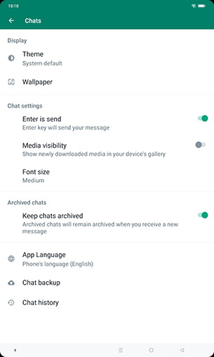 Step 6: Tap on Media visibility to turn ON.