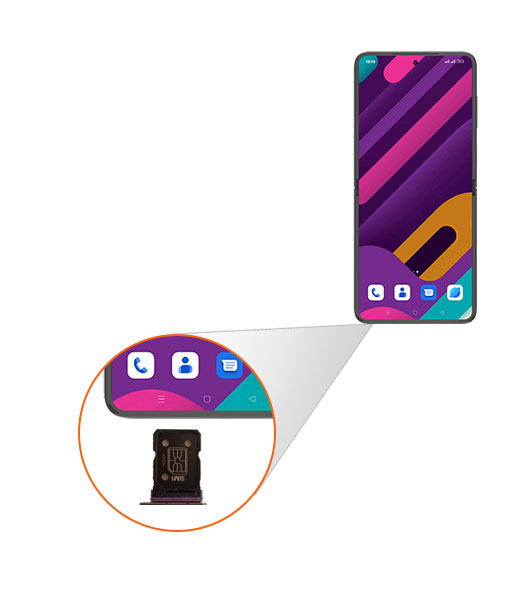 Step 2: Pull out the SIM card tray gently from the Device.