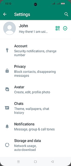 Step 5: Tap on Chats.