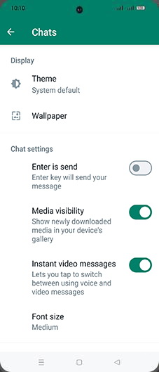 Step 6: Tap on Enter is send to turn ON.
