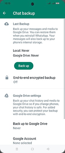 Step 7: Tap on Back up.