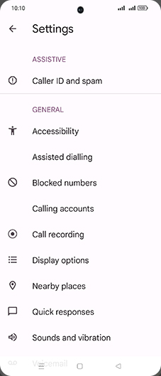 Step 5: Tap on Calling accounts.