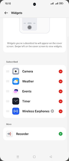 Step 6: Tap on Add icon to Add Widgets.