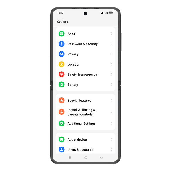 Step 3: Tap on Password & security.