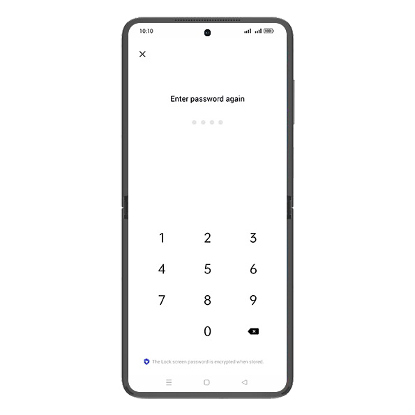 Step 10: Enter password again.