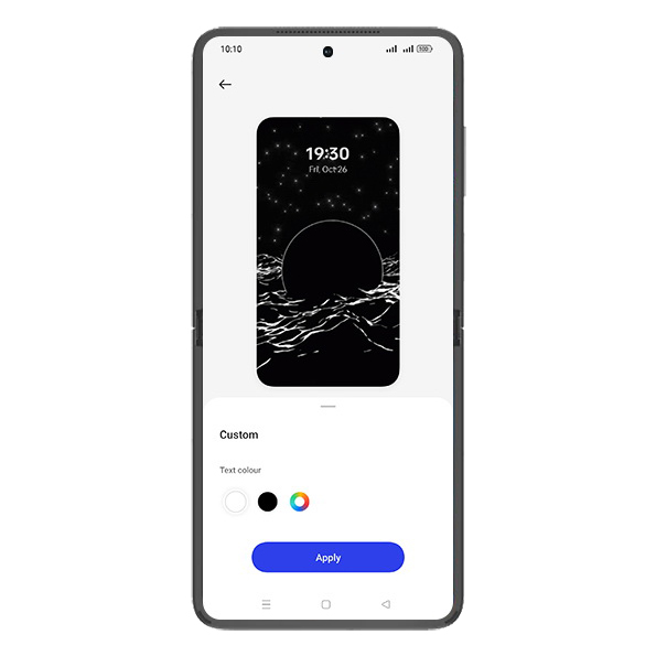 Step 8: Select Text colour and tap on Apply.