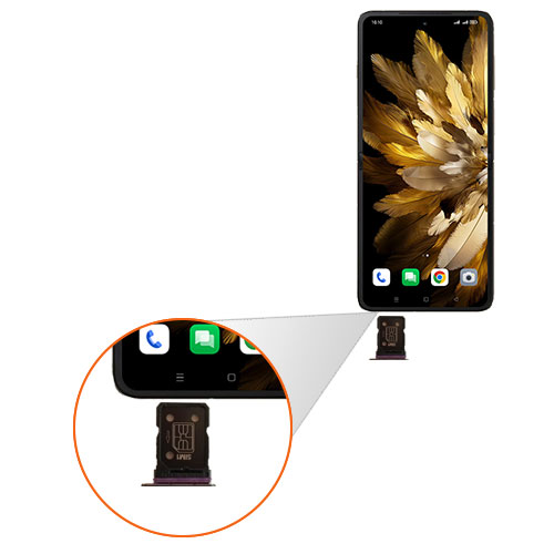 Step 2: Pull out the SIM card tray gently from the Device.