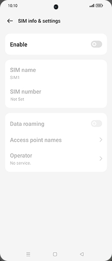 Step 5: Tap on Enable to turn ON.