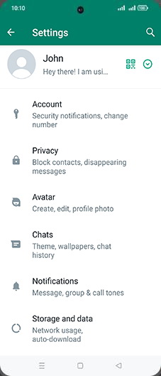 Step 5: Tap on Chats.