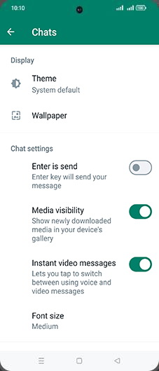Step 6: Tap on Enter is send to turn ON.