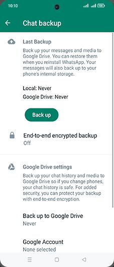 Step 7: Tap on Back up.