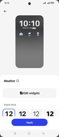 Step 7: Set Digital clock.