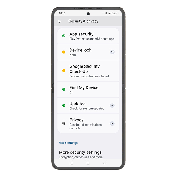 Step 4: Tap on Device lock.