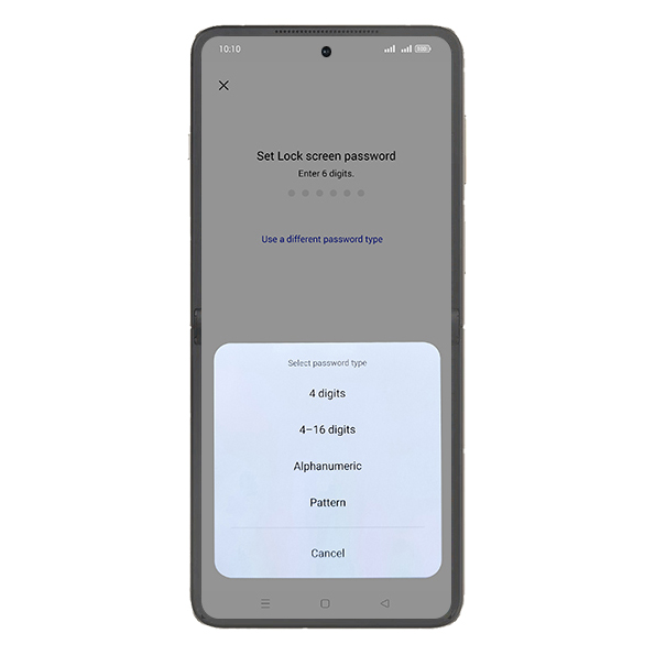 Step 9: Tap on 4 digits.