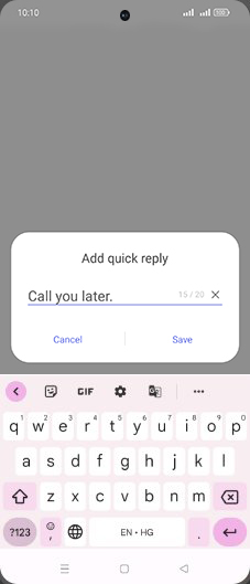 Step 6: Add reply and tap on Save.