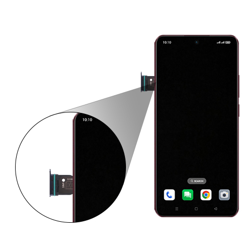 Step 2: Pull out the SIM card tray gently from the Device.