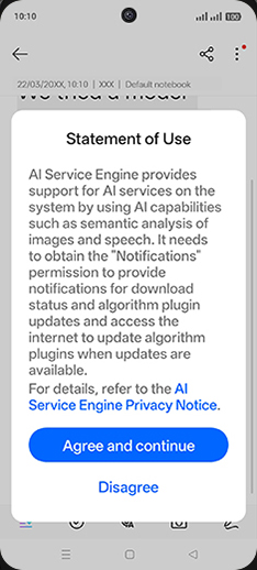 Step 8: Tap on Agree and continue.
