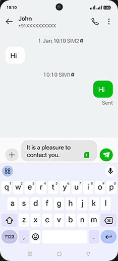 Step 8: Tap on Send icon.