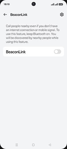 Step 5: Tap on BeaconLink to turn ON.