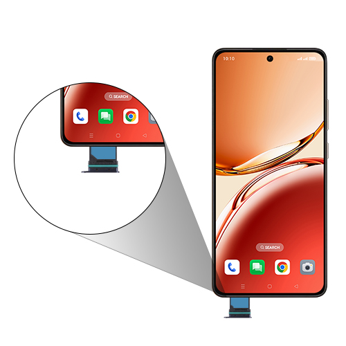 Step 4: Carefully insert the SIM card tray into the Device.