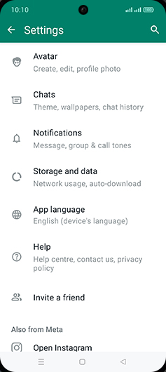 Step 5: Tap on Chats.
