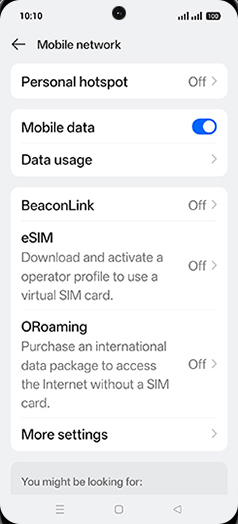 Step 4: Tap on Data usage.