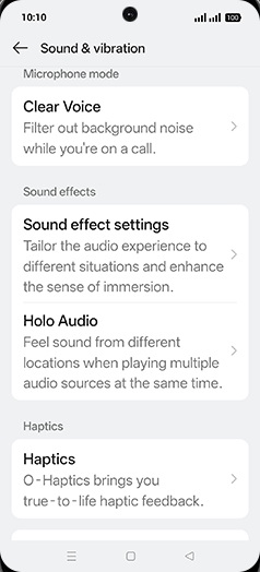 Step 4: Tap on Clear Voice.