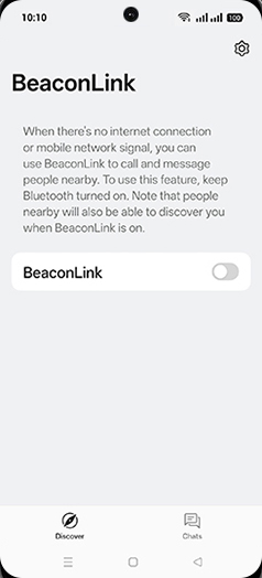 Step 5: Tap on BeaconLink to turn ON.