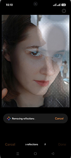 Step 11: Removing glare.