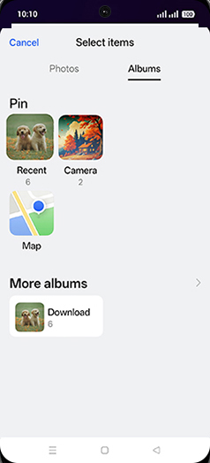 Step 9: Tap on Image folder.