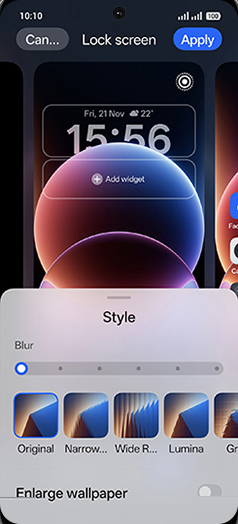 Step 7: Select desired Style.