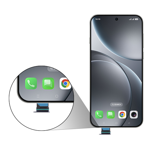 Step 4: Carefully insert the SIM card tray into the Device.
