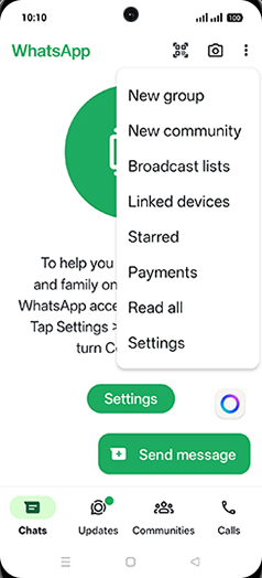 Step 4: Tap on Settings.