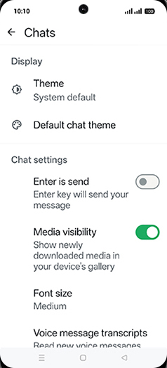 Step 6: Tap on Enter is send to turn ON.