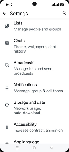Step 5: Tap on Chats.
