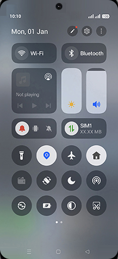 Step 2: Tap on Mobile data icon.