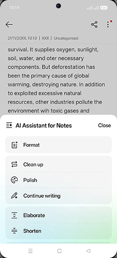 Step 6: Tap on Clean up.