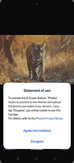 Step 9: Tap on Agree and continue.