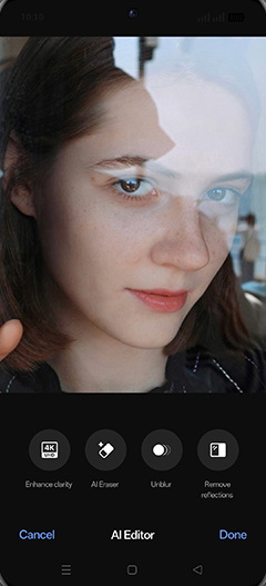 Step 8: Tap on Remove reflections.