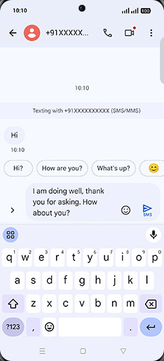Step 7: Tap on Send icon.