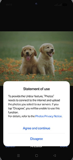 Step 9: Tap on Agree and continue.