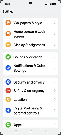 Step 3: Tap on Sound & vibration.