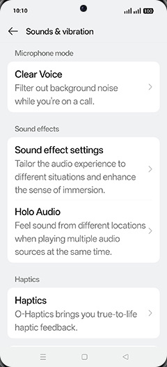 Step 4: Tap on Clear Voice.