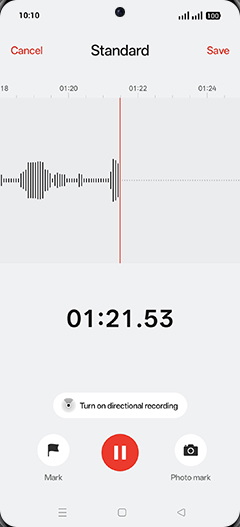 Step 4: Recording started and tap on Save.