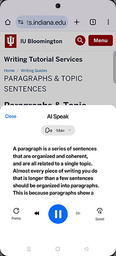 Step 7: AI speaking all the article.