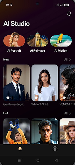Step 4: Tap on AI Portrait.