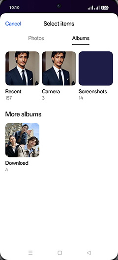 Step 12: Tap on Image folder.